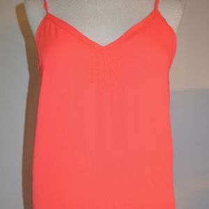 S Alya Coral Slight Drop Waist Top/Tunic